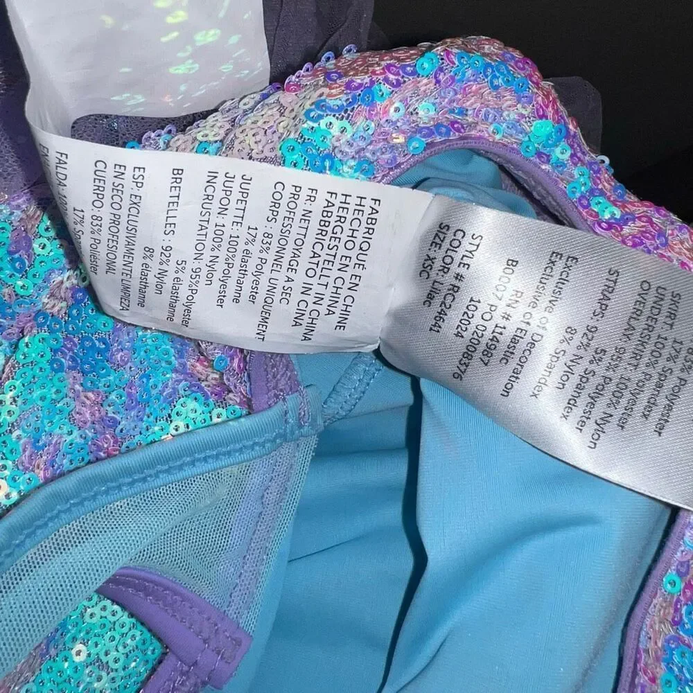 Revolution dancewear girls Dance costume size XS XSC